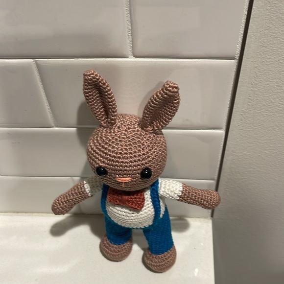 Handcrafted Bunny Doll Amigurumi Spring Easter Kids Toy Figure - Picture 4 of 8